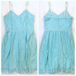Mint blue lace sundress 👗